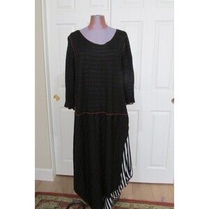 NOBLU REVERSIBLE ASYMMETRICAL SMOOTH KNIT DRESS W/ INSET SIZE M NEW WITH TAGS